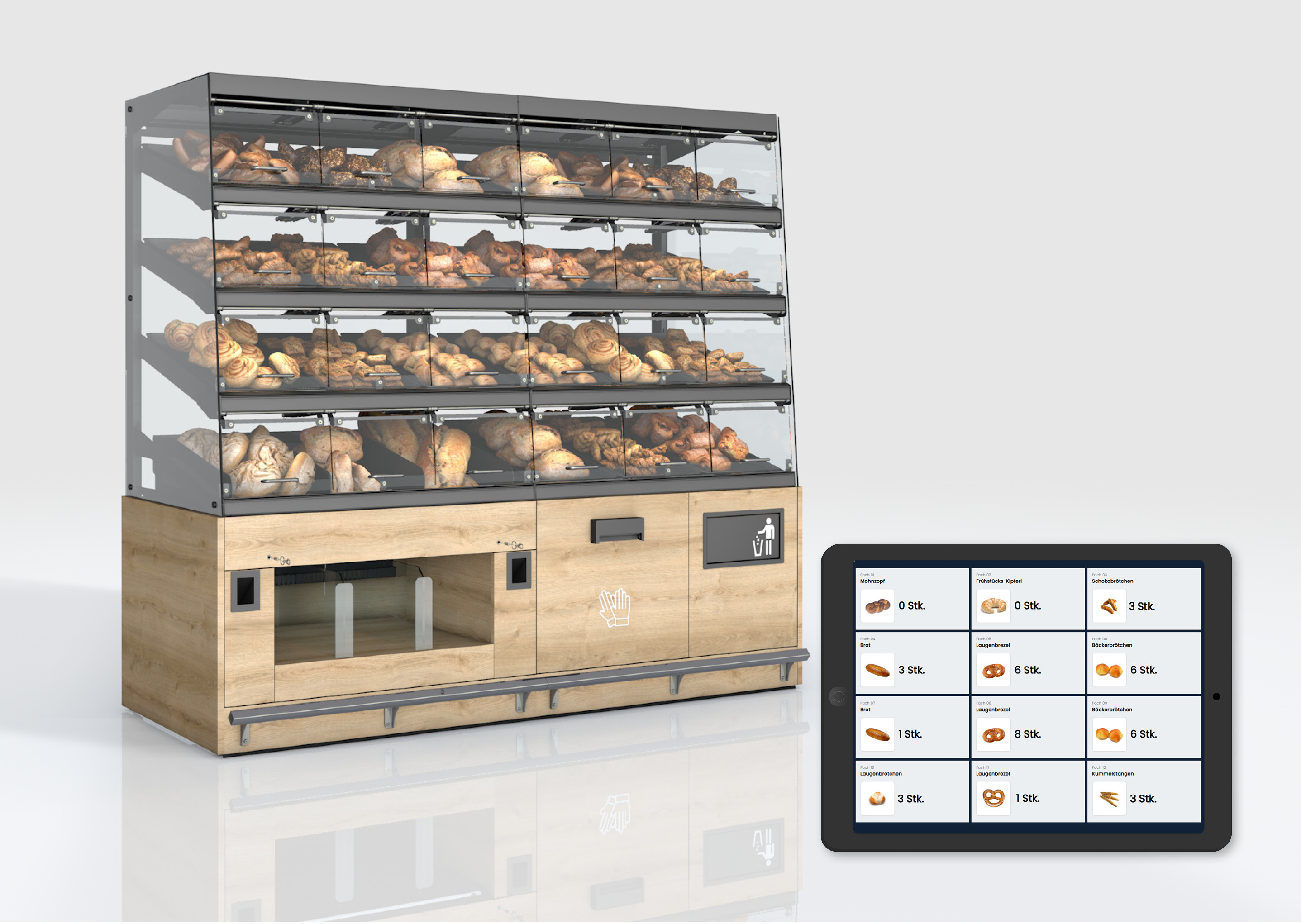 Smartes Backmöbel Smart Bakery Box mit aktueller Bestandsanzeige