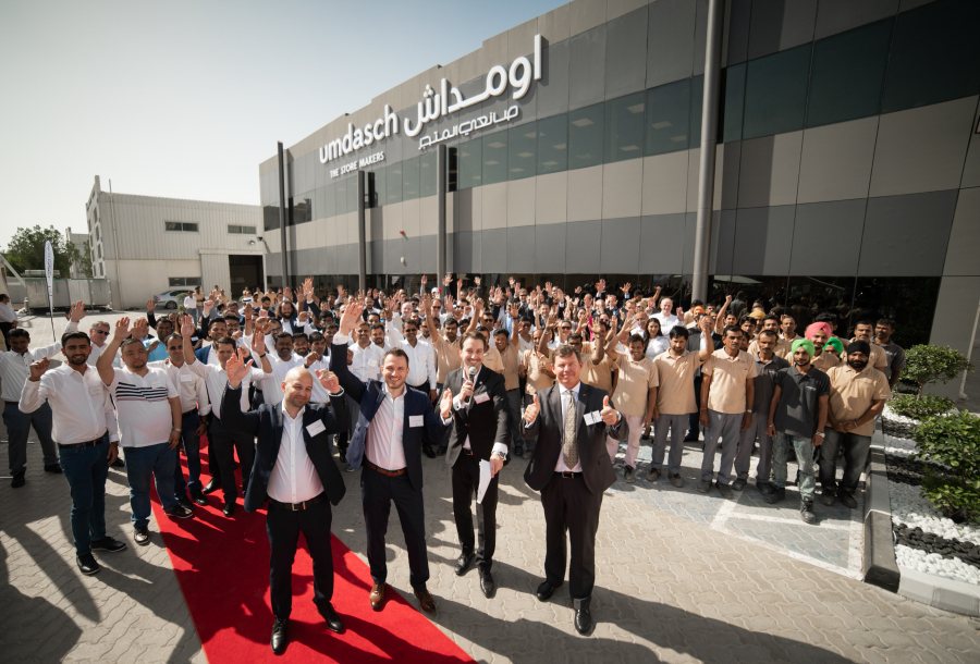 Produktionsgebäude umdasch The Store Makers Eröffnung neues Büro- und Produktionsgebäude von umdasch in Dubai